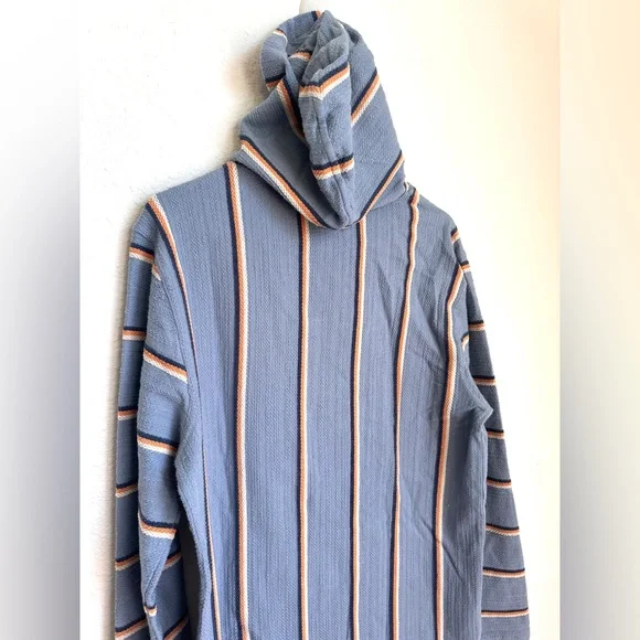 Faherty Men’s Biarritz Hoodie Sweater Blue Pullover Aztec Theme Sz Medium - Picture 7 of 13